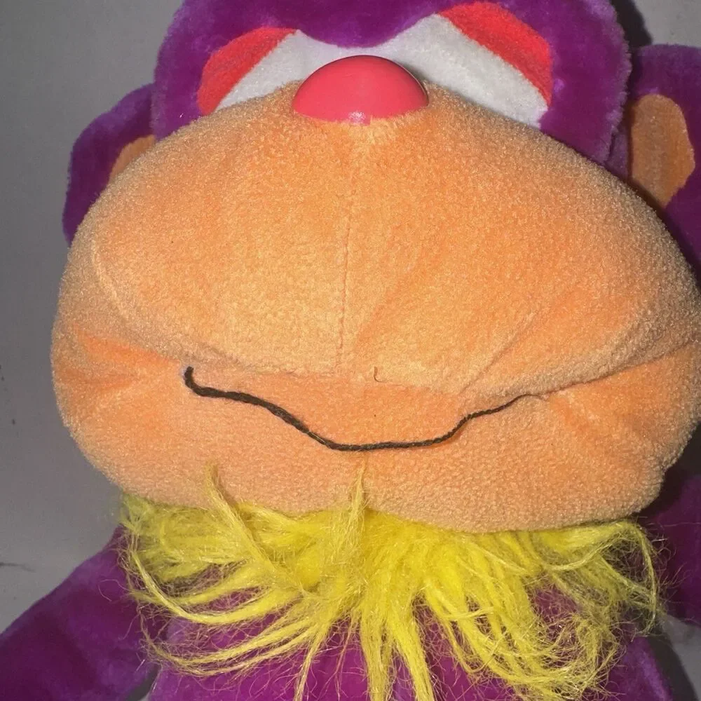 Vintage Great American Toy Co Purple Monkey Plush 20” Hook Loop Hands Hug